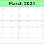 March April 2024 Calendar