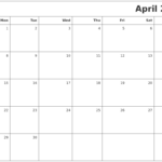 Blank April 2024 Calendar