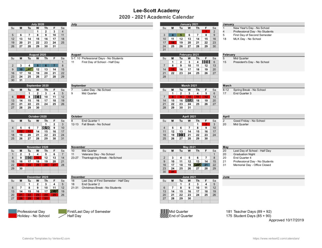 Auburn Academic Calendar 2021-2024