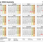 2024 Calendar Australia