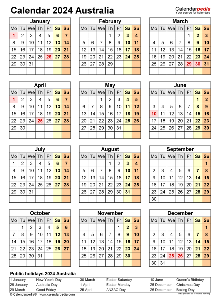 2024 Vacation Calendar