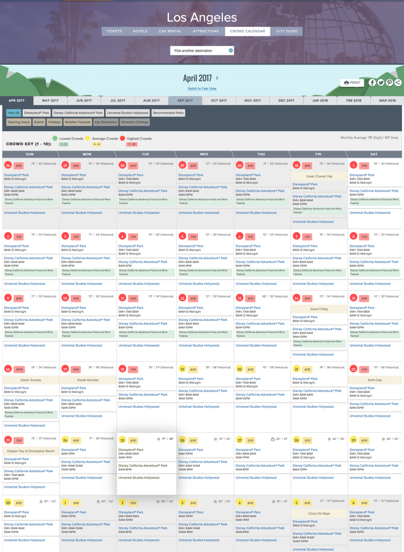 Disney Crowd Calendar 2024