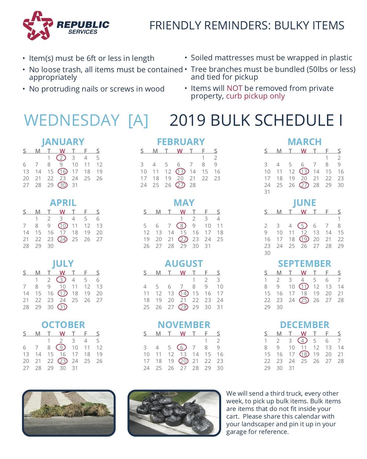 Little Elm Bulk Trash Calendar 2024 | Printable Templates Free