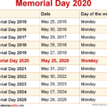 Memorial Day 2024 Calendar