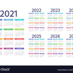 Multi Year Calendar 2021 To 2024