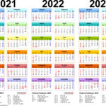 Yearly Calendar 2021 To 2024