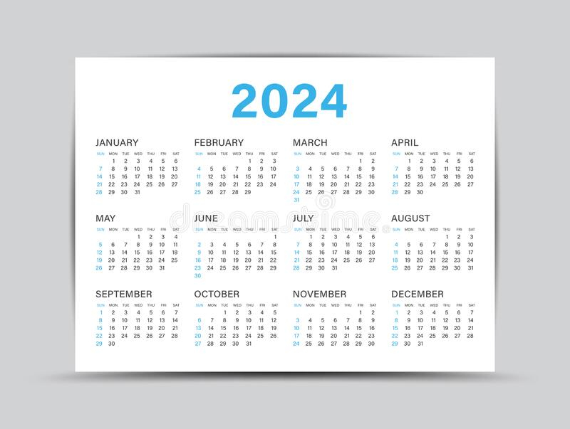 2024 Monthly Wall Calendar