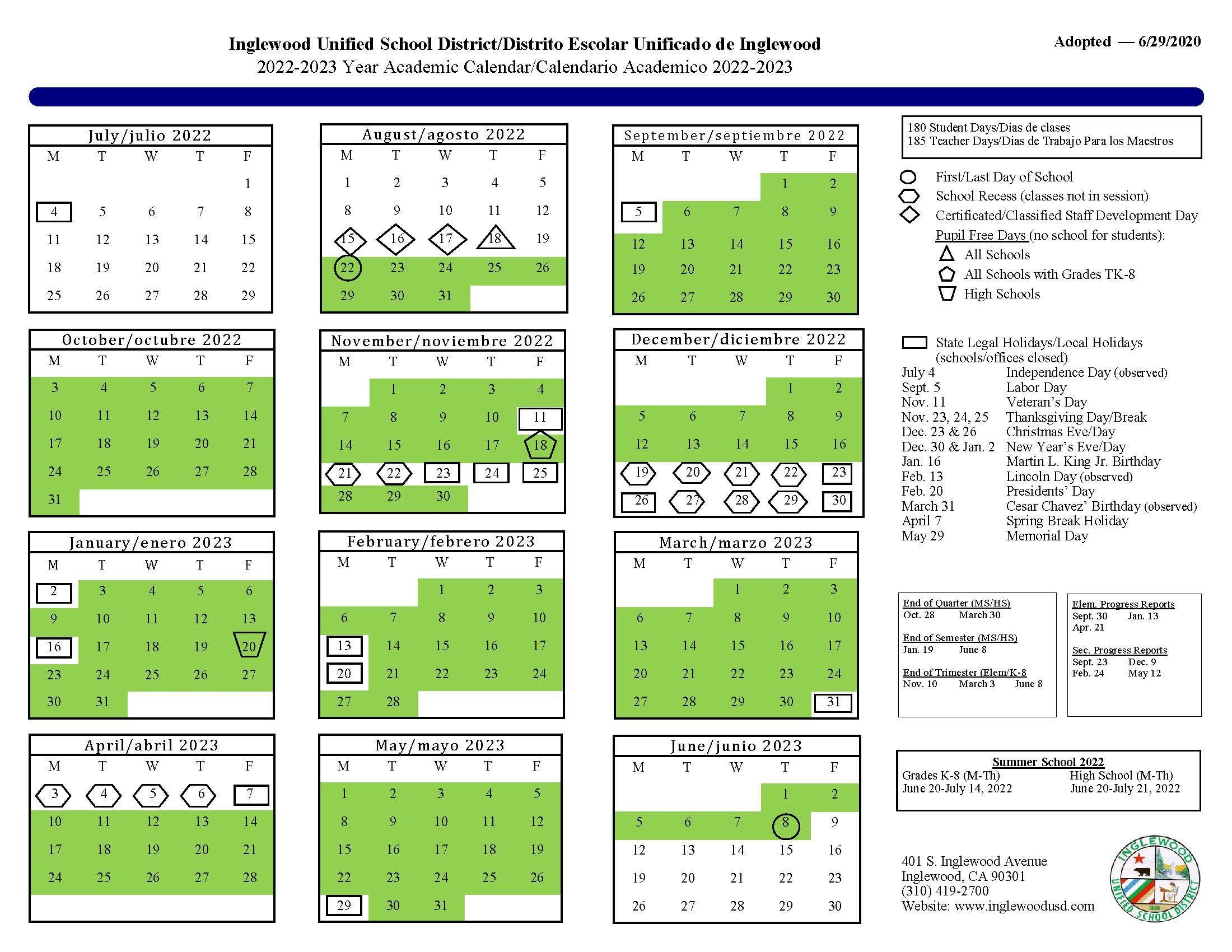Printable School Year Calendar 202424 Valli Ginnifer