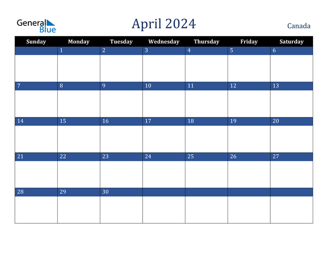 April 2024 Holiday Calendar