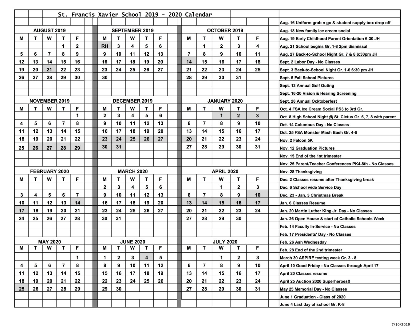 Catholic Liturgical Calendar 2020 Printable Example Calendar Printable 2024 Calendar Printable