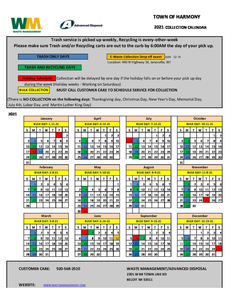 Waste Management Pickup Calendar 2024