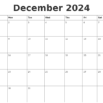 Calendar Dec 2024