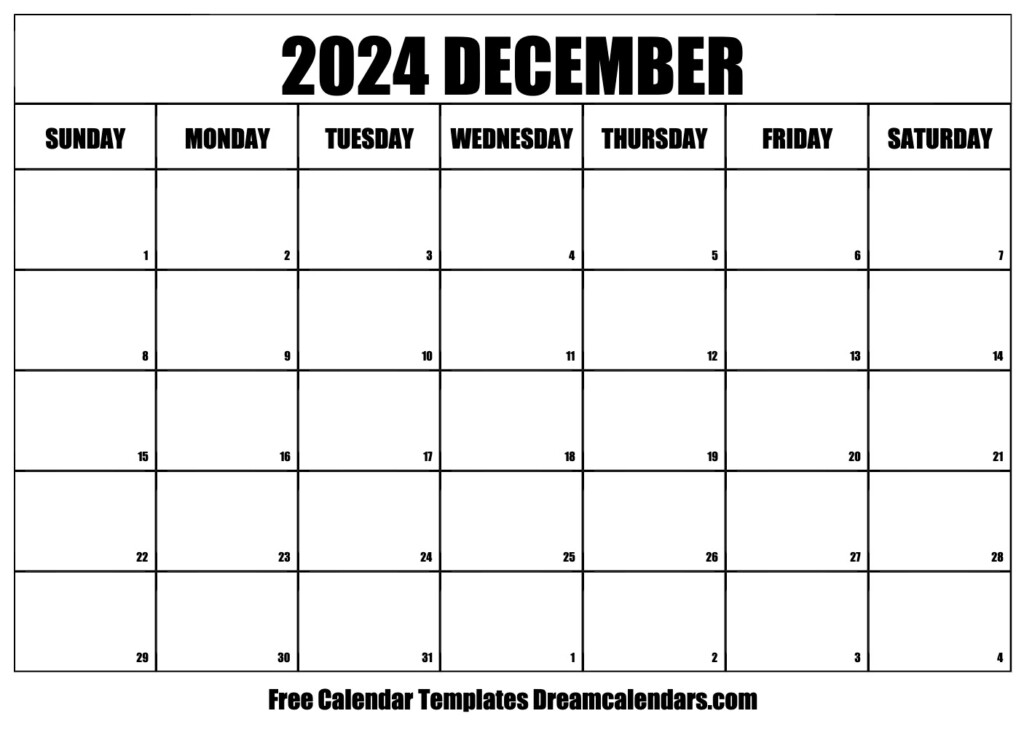 December Calendar 2024