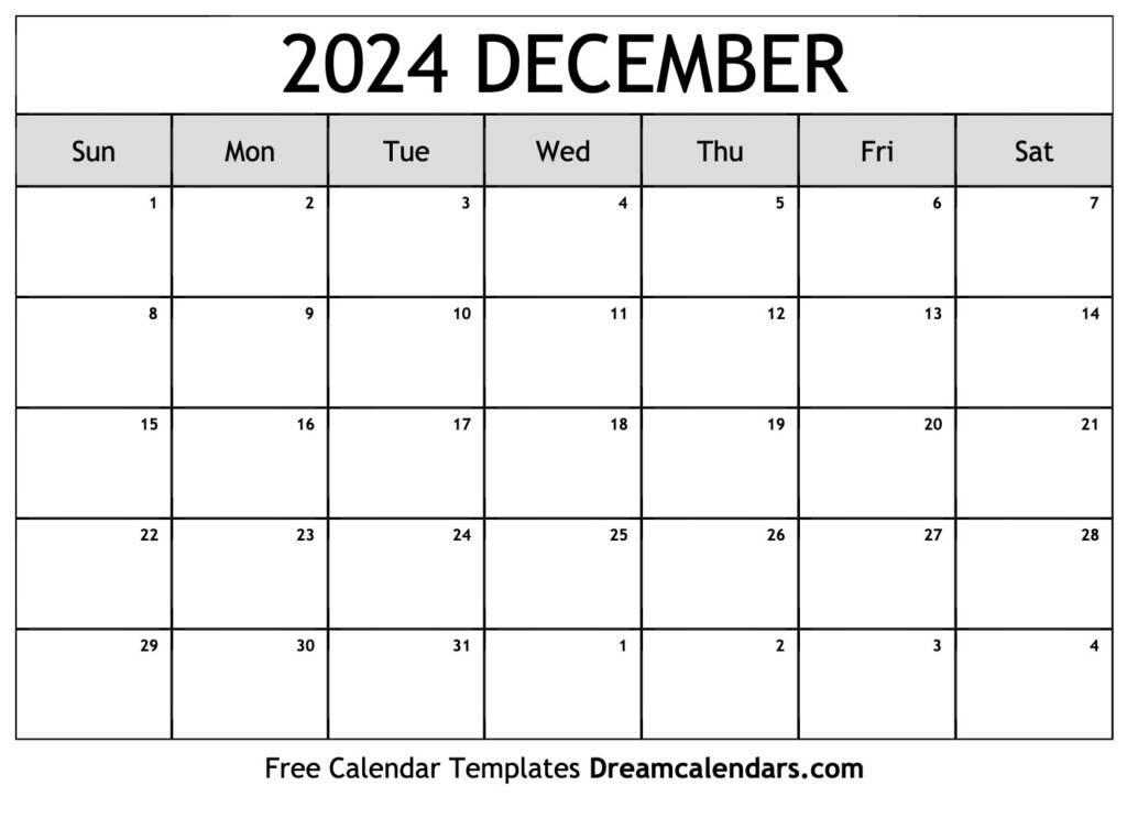 Calendar 2024 December