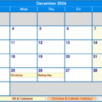 December 2024 Calendar With Holidays