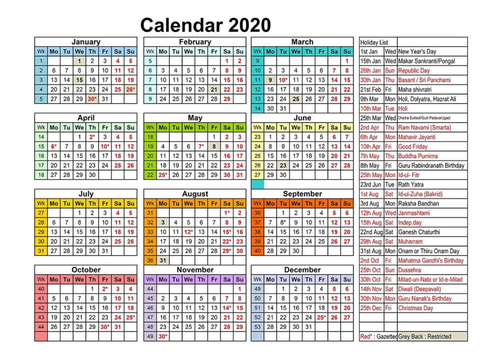 2024 Calendar With Indian Holidays