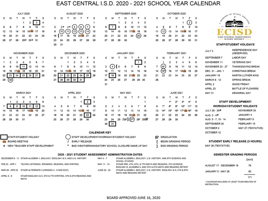 Ecisd 2021 To 2024 Calendar