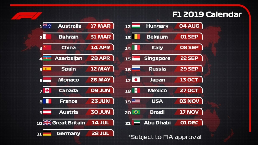 F1 Calendar 2024 Download