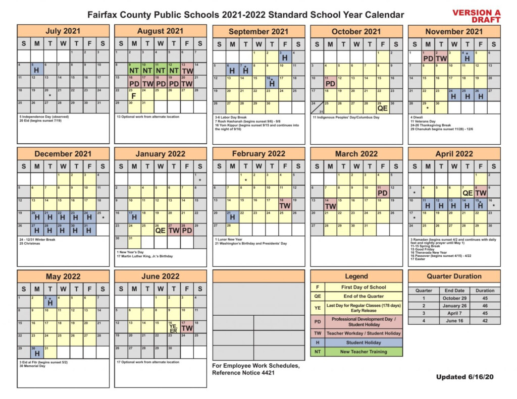 2024-2023 School Calendar Fairfax County