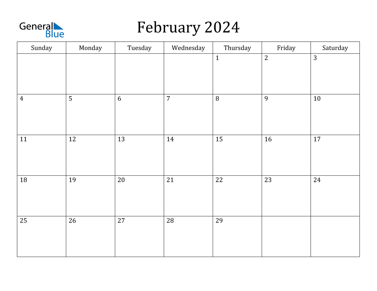 February 2024 Calendar Pdf 2024 Calendar Printable