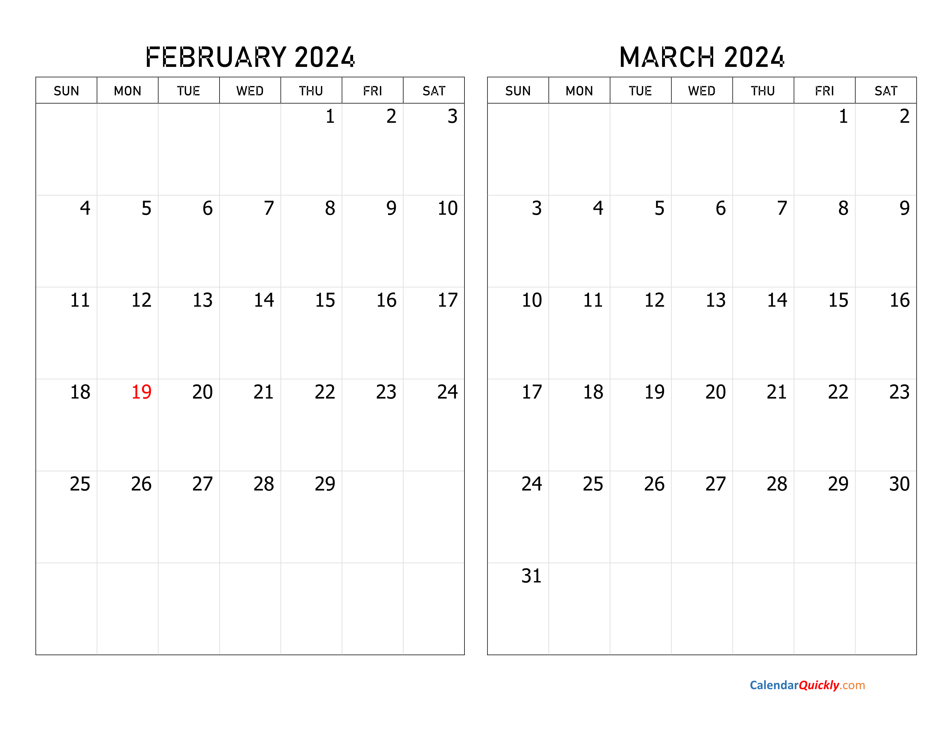 March 2024 Print Free Calendar 2024 Calendar Printable