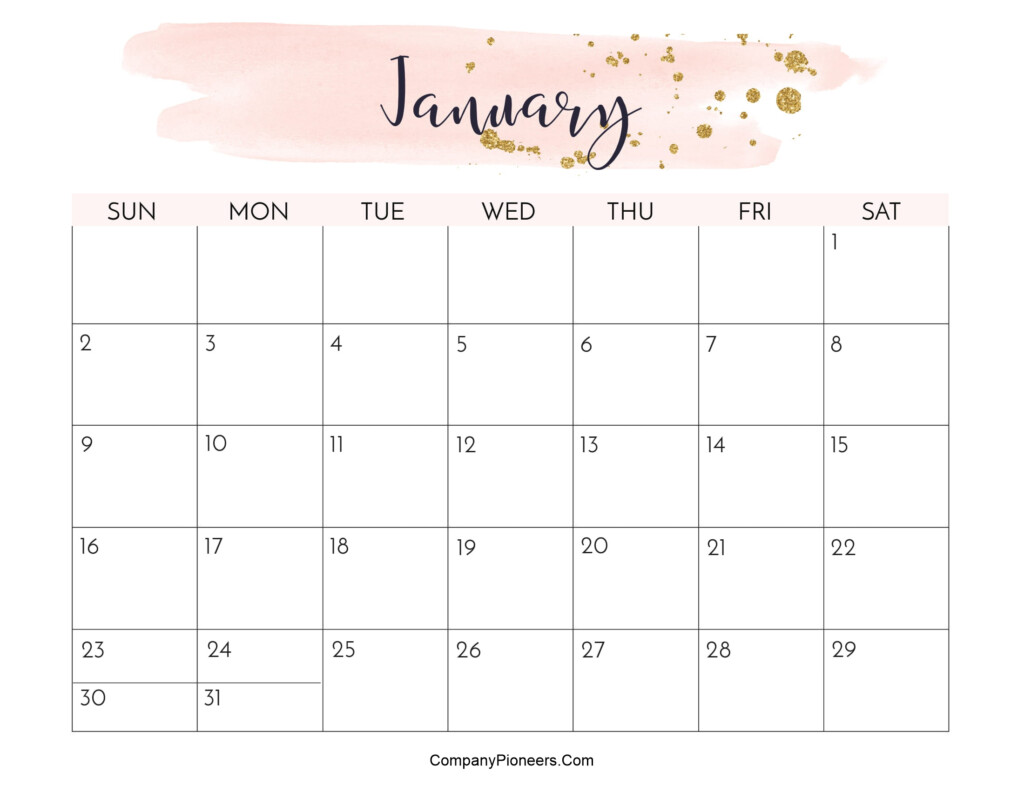 January 2024 Calendar Cute