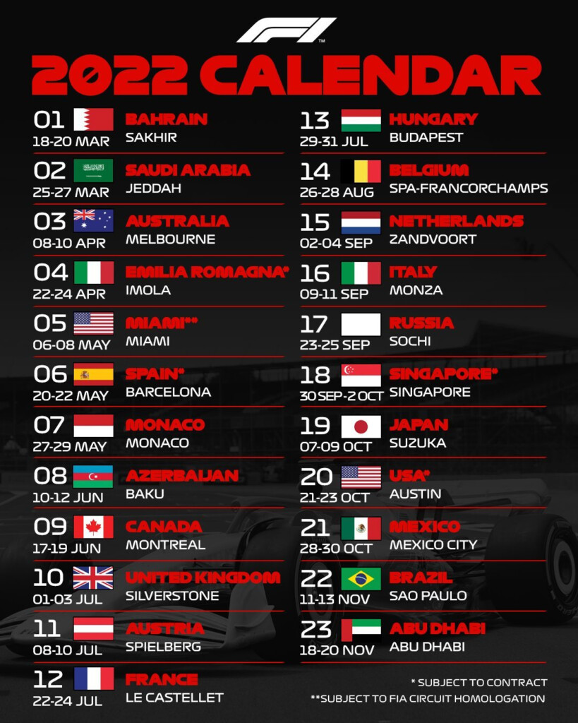 F1 2024 Calendar