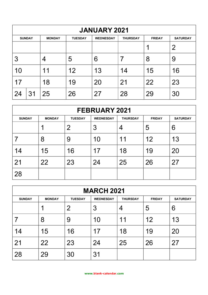 3 Month Calendar 2024 Printable