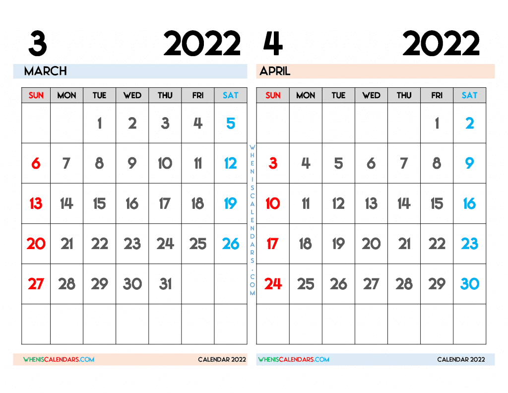 March April Calendar 2024