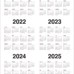 Calendar 2022 2023 2024 2025