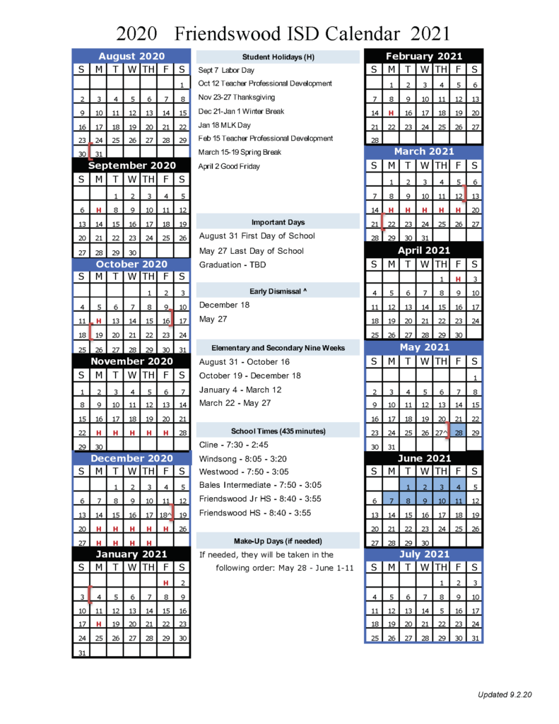 Hisd 2021 To 2024 Calendar