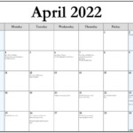 Free Printable April 2024 Calendar With Holidays