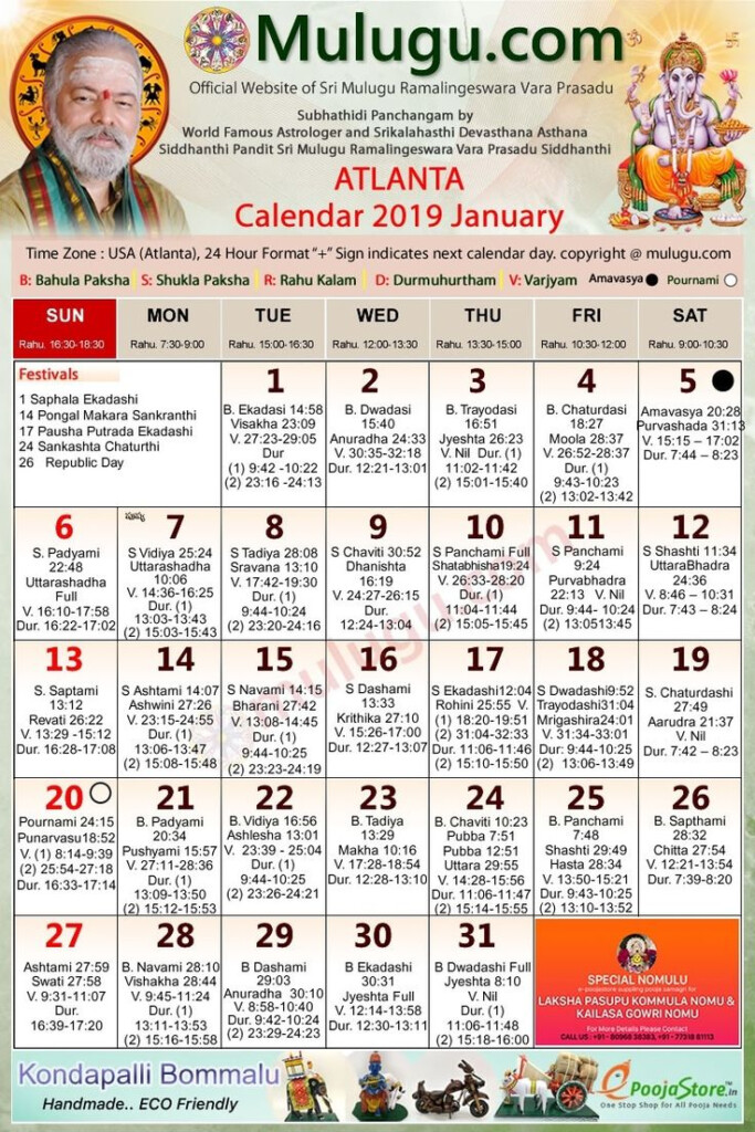 January 2024 Telugu Calendar