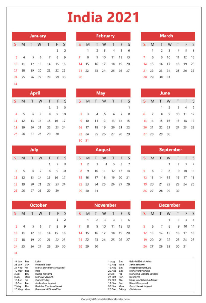 Calendar 2024 India