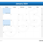 January 2024 Calendar