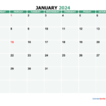 January 2024 Calendar Calendarpedia