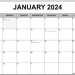 January 2024 Holiday Calendar