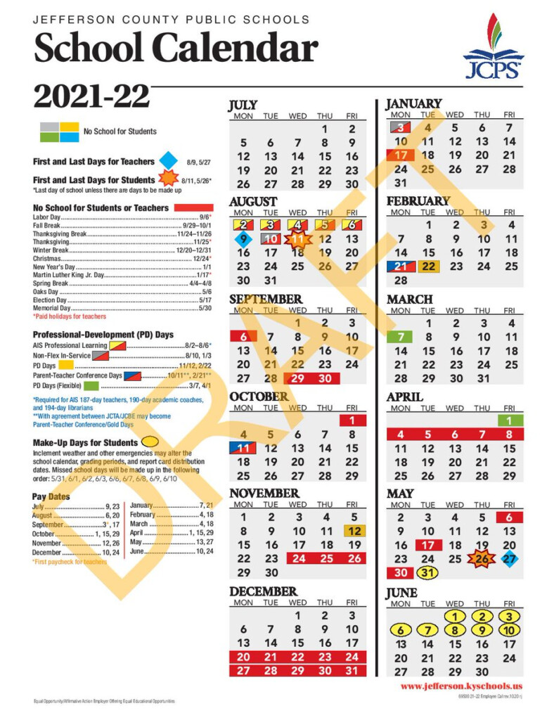 2021 2024 Jcps Calendar