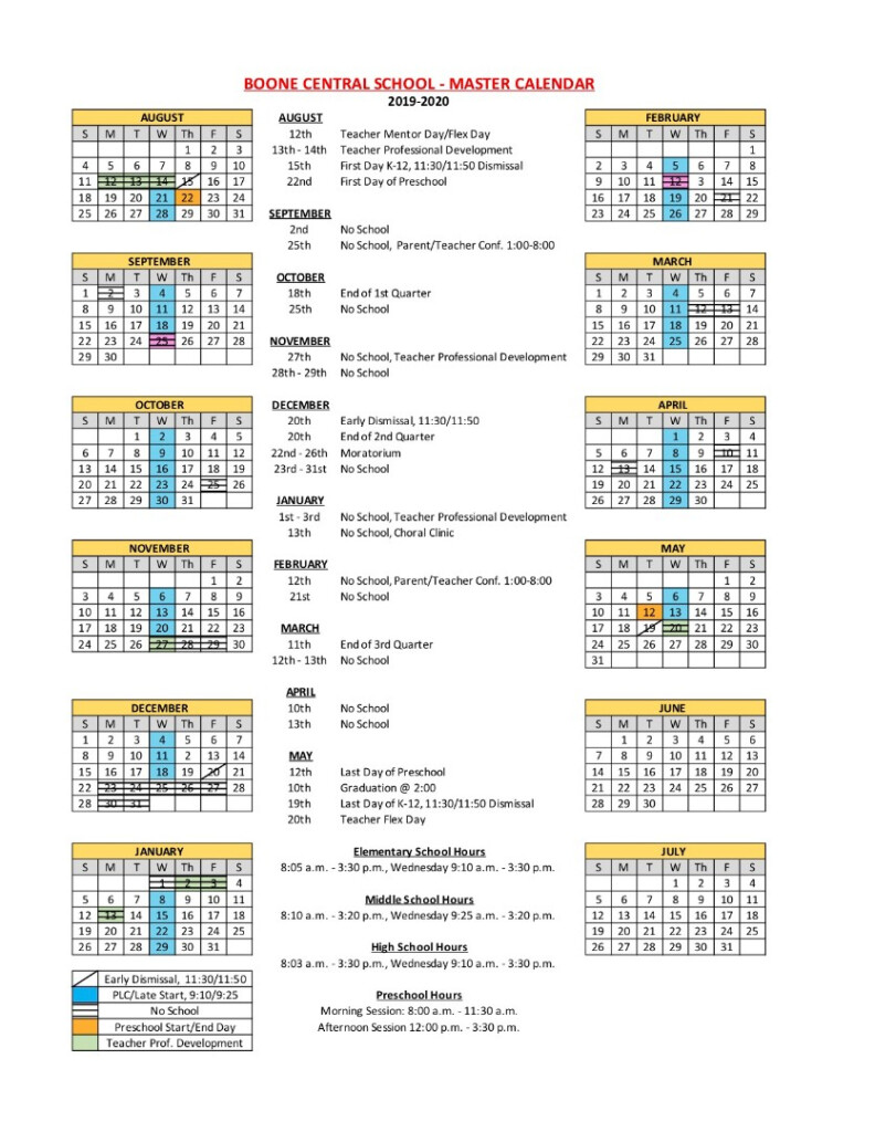 Boone County Schools Calendar 2024-2023