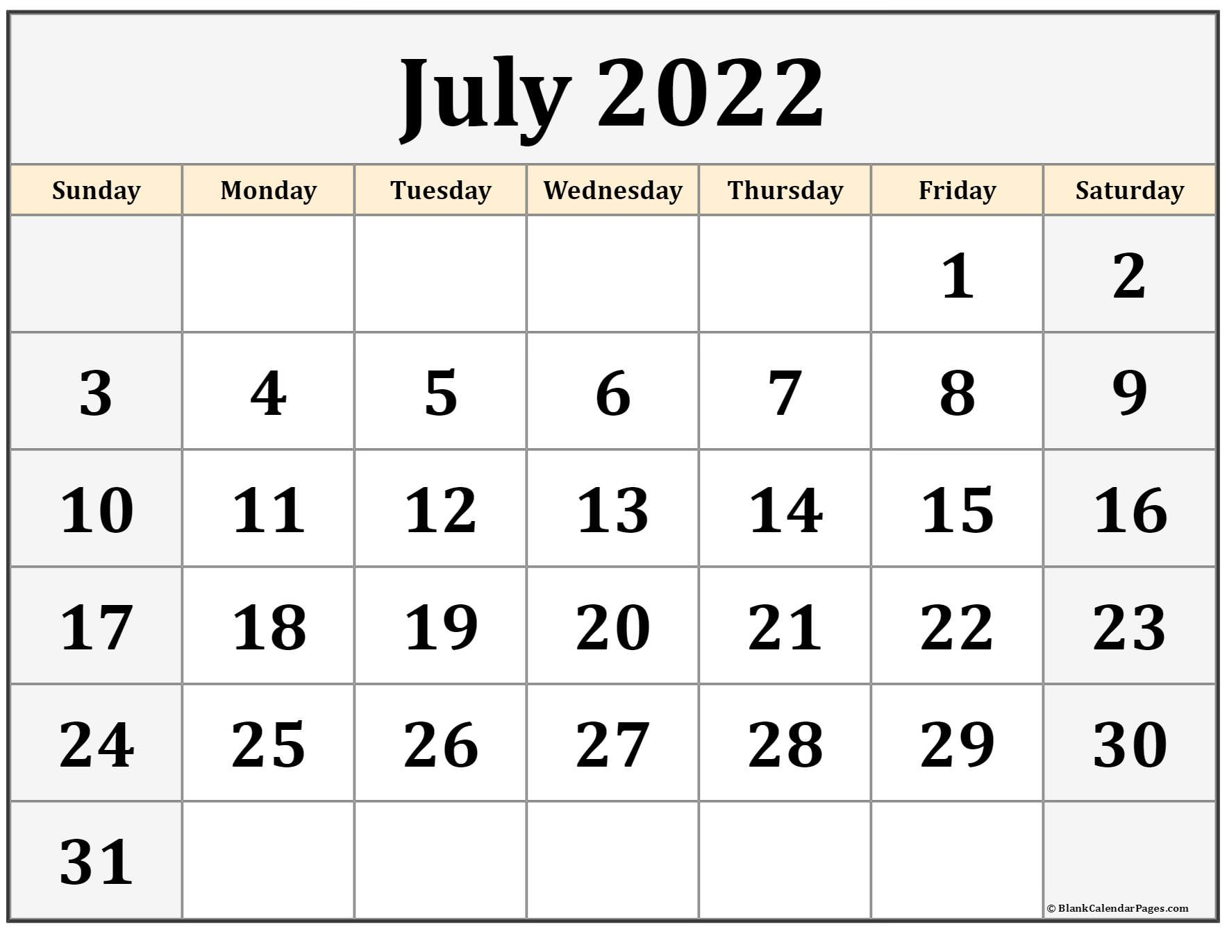 July Printable Calendar 2024 - 2024 Calendar Printable