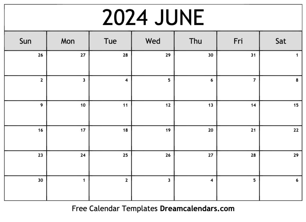 June Calendar 2024