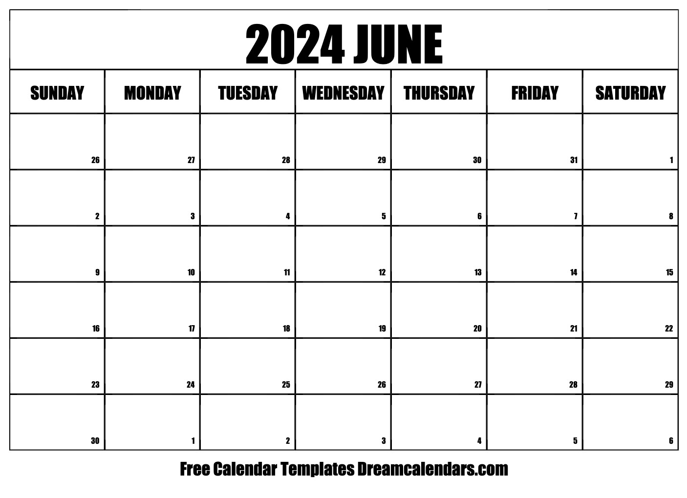 June 2024 Calendar Free Blank Printable Templates 2024 Calendar Printable