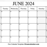 June 2 2024 Calendar