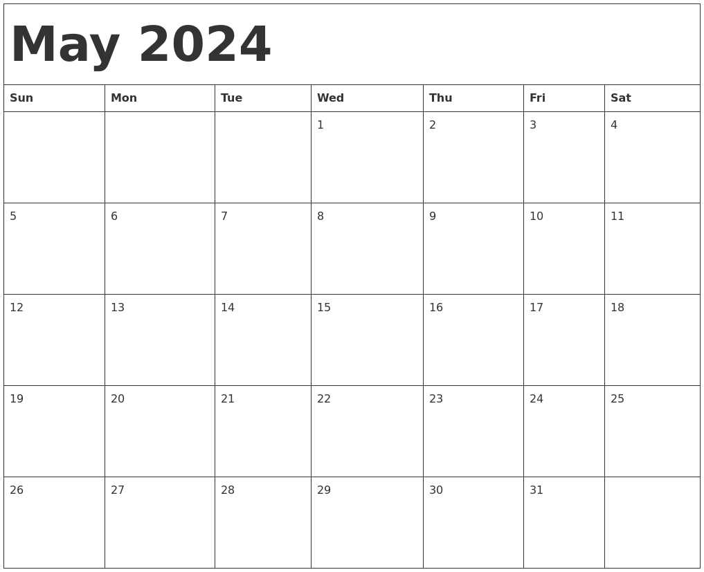 May/june Calendar 2024