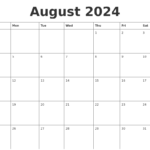 June - August 2024 Calendar