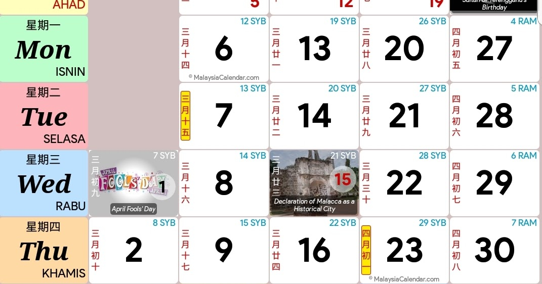 Calendar 2024 Malaysia - 2024 Calendar Printable