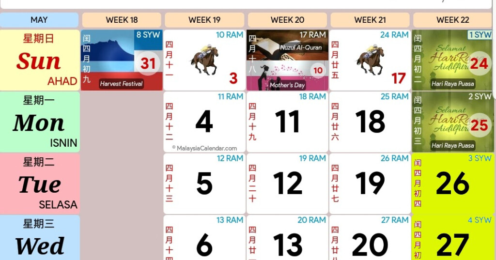 Calendar 2024 Malaysia