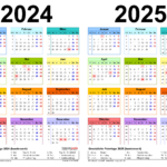 List Of Calendar Years From 2018 Until 2024