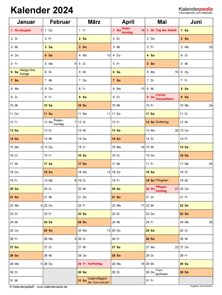 Calendar 2024 Excel