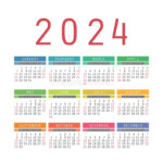 Colorful Calendar 2024